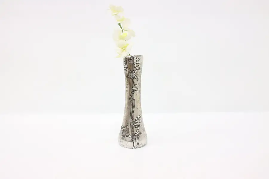 Main image of Heintz Antique 1912 Pat. Sterling Silver on Bronze Vase
