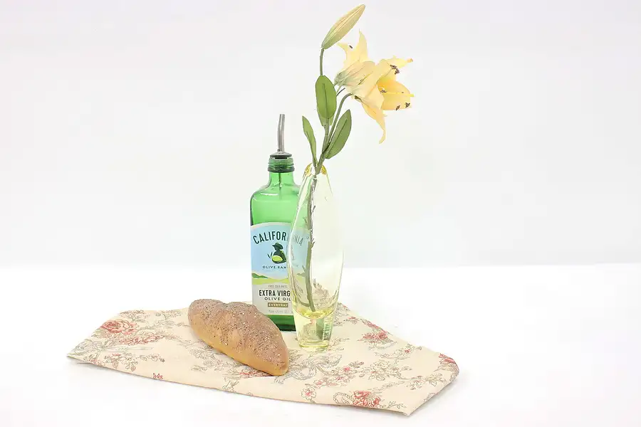 Main image of Italian Murano Midcentury Modern Blown Canary Glass Vase