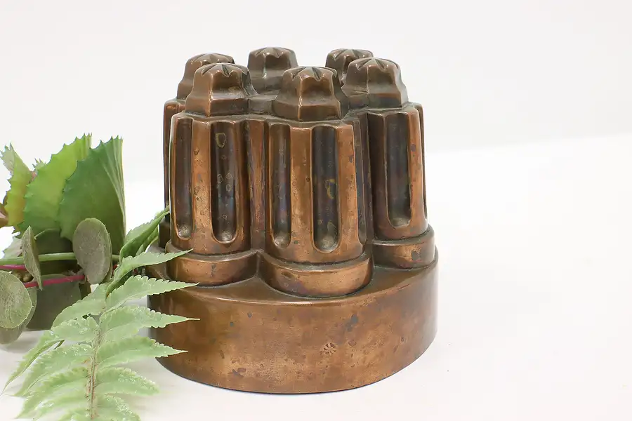 Main image of Farmhouse Antique Copper Castle Shaped Dessert Mold