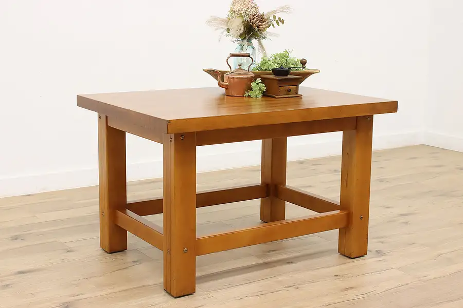 Main image of Farmhouse Butcher Block Industrial Workbench, Kitchen Island, Work Table