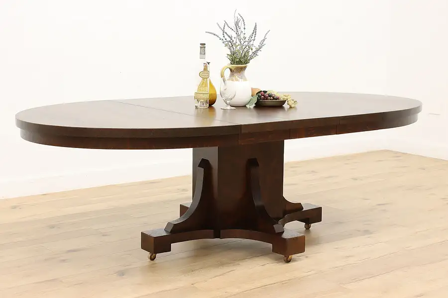 Main image of Arts & Crafts Mission Oak Antique Craftsman 8' Dining Table