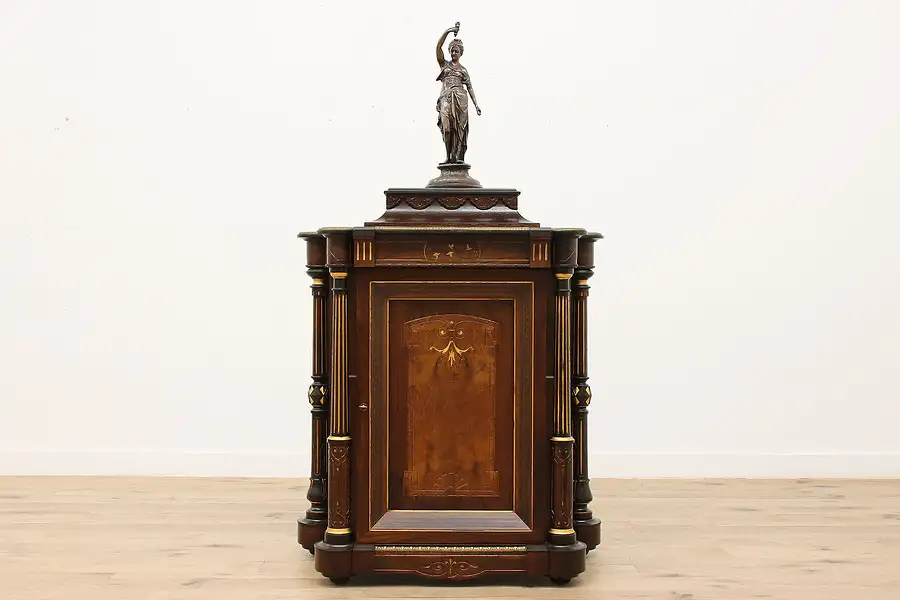 Main image of Victorian Rosewood Antique Console or Hall Cabinet Herter?