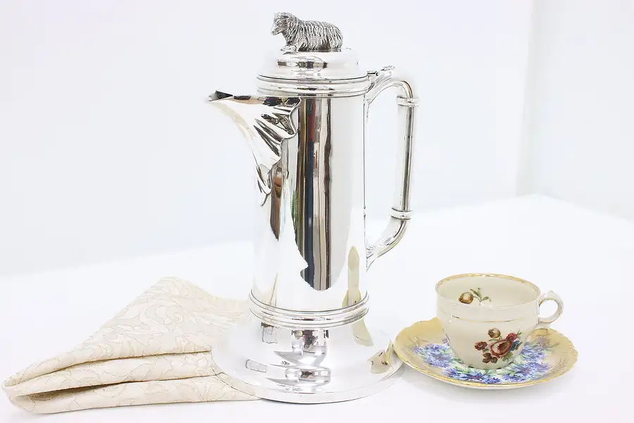 Main image of Victorian Antique Silverplate Wine Pitcher or Jug, Schmidt