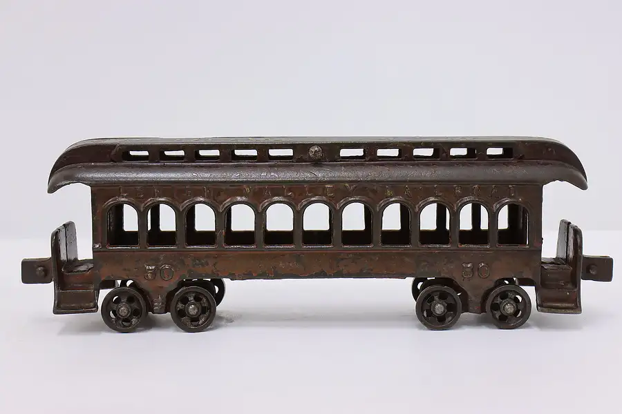 Main image of Iron Antique Lehigh Valley Railroad Trolley Train Car Toy