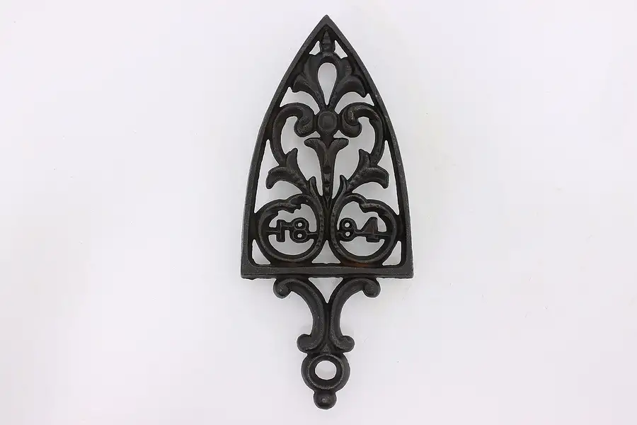 Main image of Farmhouse Antique 1894 Cast Iron Fireplace Hearth Trivet