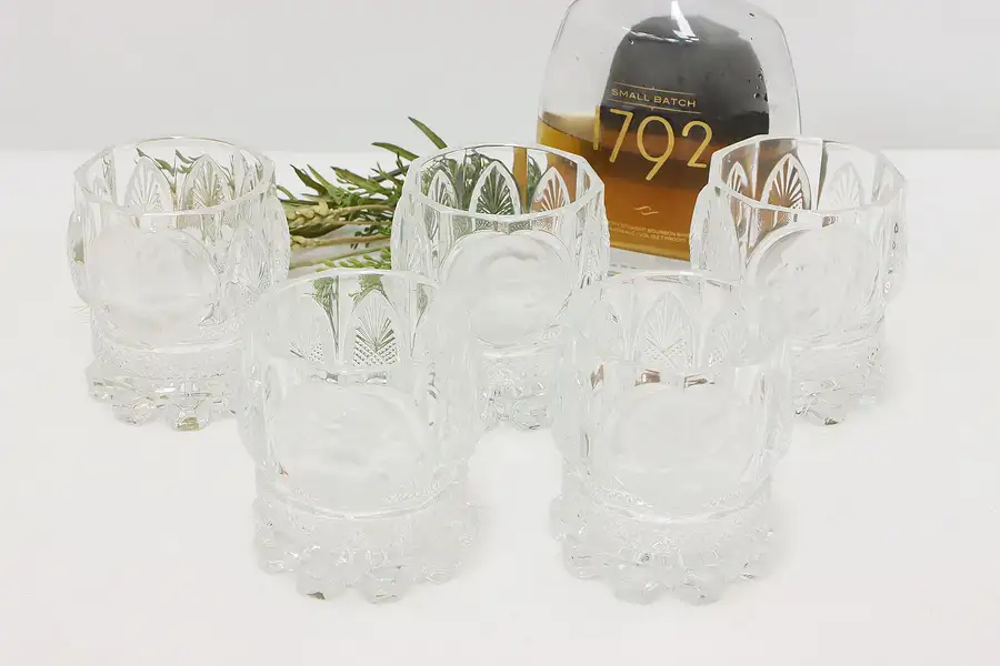Main image of Set of 5 Vintage Old Masters of Music Crystal Glasses Berlin