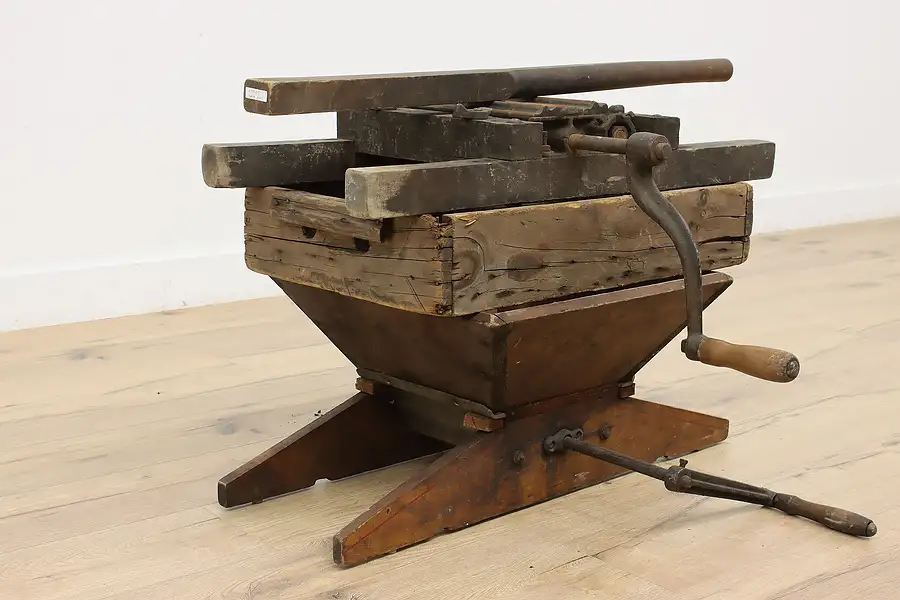 Main image of Farmhouse Industrial Salvage Antique Wine Press Accessories
