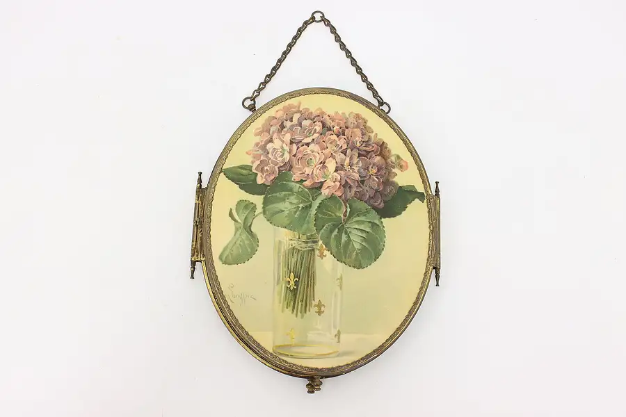 Main image of Victorian Antique Wall or Standing Triple Beveled Mirror