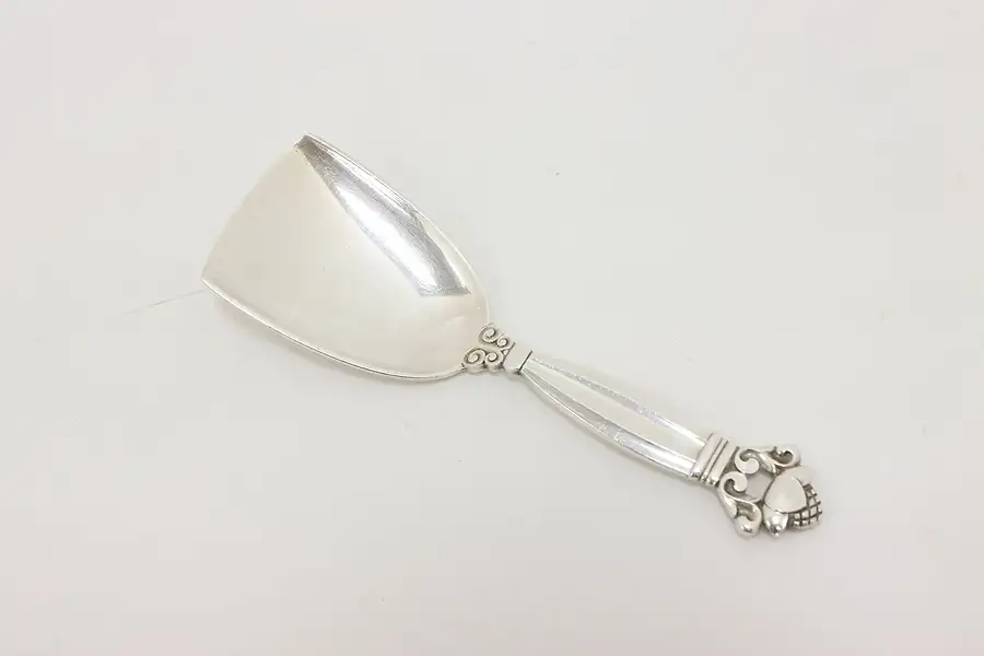 Main image of Danish Acorn Sterling Silver Sugar Scoop, Georg Jensen