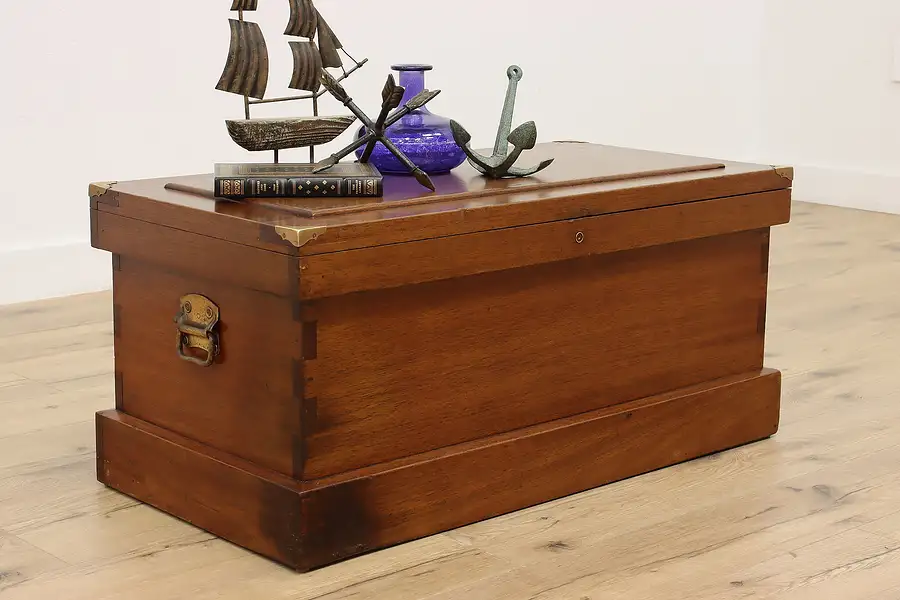 Main image of Farmhouse Antique Cedar Tool or Blanket Chest, Coffee Table