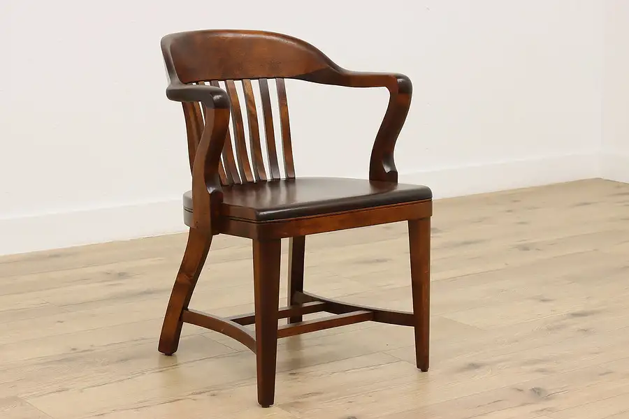 Main image of Office or Library Antique Traditional Birch Desk Chair