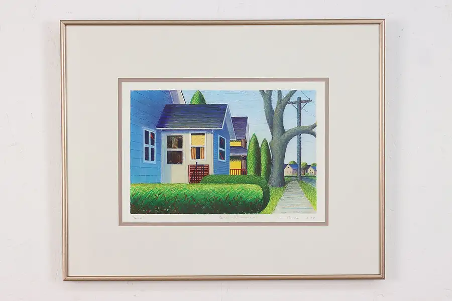 Main image of Colorful Neighborhood Vintage Screen Print, Bodden 22"
