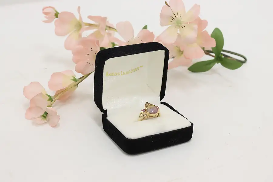 Main image of 10K Gold Vintage Ametrine Quartz Ring, Box, Size 7