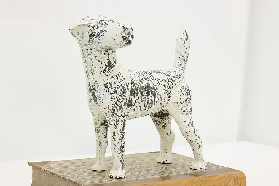 Main image of Farmhouse Antique Iron Jack Russell Terrier Dog Door Stop