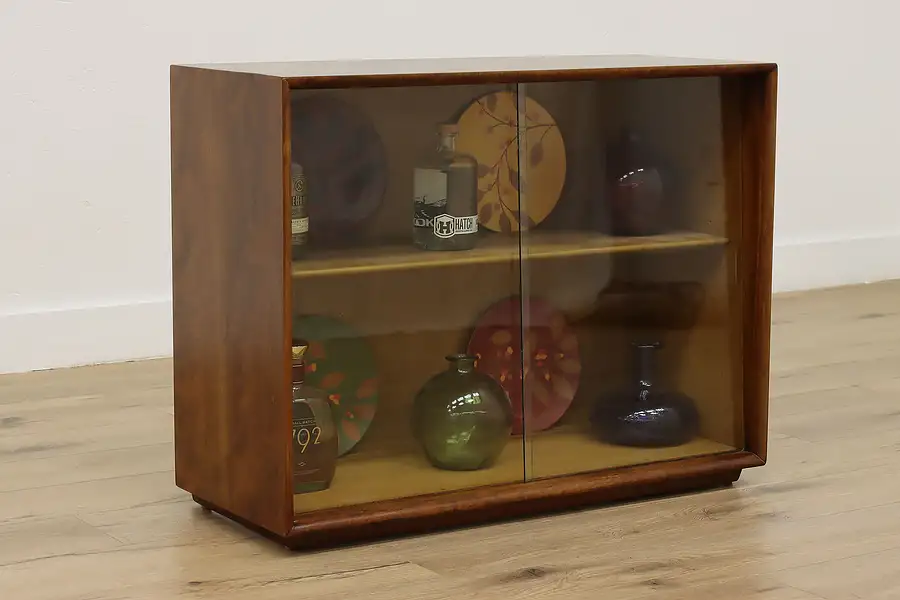 Main image of Midcentury Modern Vintage Birch Record or Bar Cabinet