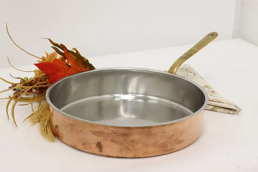 Main image of Culinox Farmhouse Vintage Swiss Copper Saute or Frying Pan