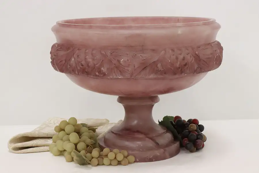 Main image of Classical Amethyst Alabaster Centerpiece Sculpture Bowl