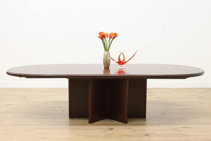 Main image of Midcentury Modern Vintage Rosewood 9' Dining Table, 2 Leaves