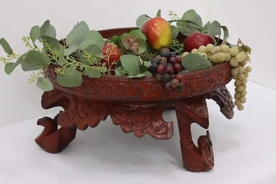 Main image of Asian Antique Carved Ceremonial Offering Altar or Planter