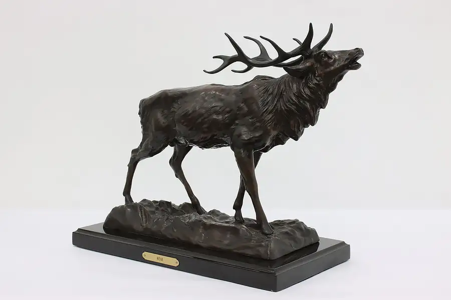 Main image of Bronze Stag Antique Sculpture on Granite after Mene