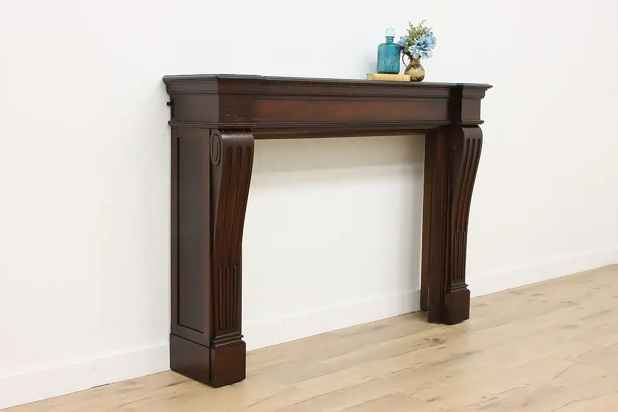 Main image of Georgian Vintage Mahogany Salvage Fireplace Mantel Surround