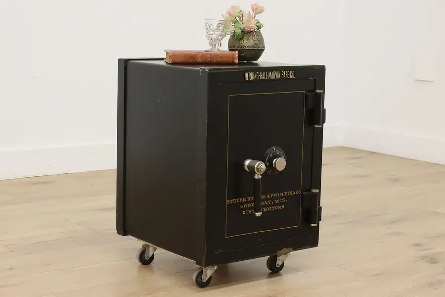 Main image of Victorian Antique Combination Lock Iron Safe, Herring Hall