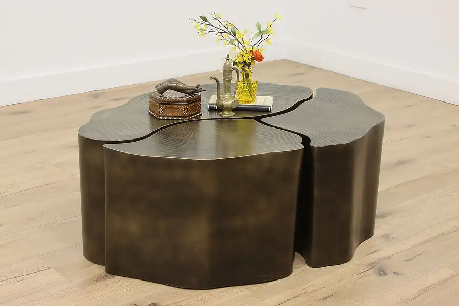 Main image of Midcentury Modern 3 Pc Vintage Steel Coffee or Patio Table