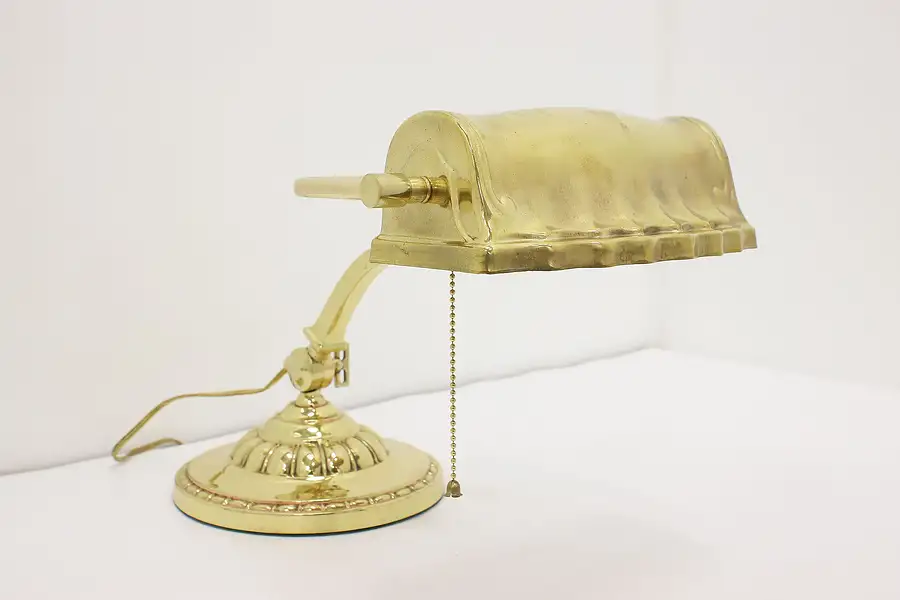 Main image of Traditional Vintage Brass Office or Library Desk Lamp