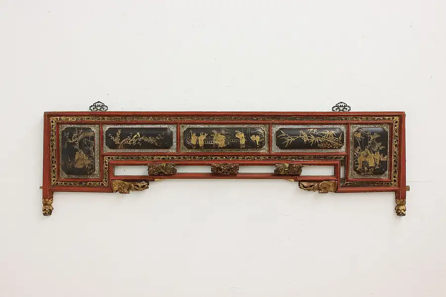 Main image of Chinese Architectural Salvage Antique Lacquer Archway 73"