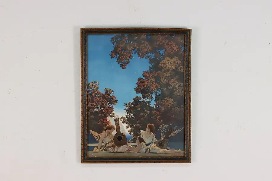 Main image of "Interlude" Vintage Art Deco Print Maxfield Parrish 17.5"