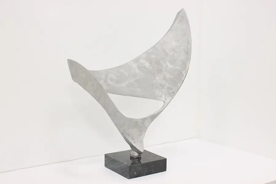 Main image of Aluminum Industrial Whale Tail Sculpture on Granite Base