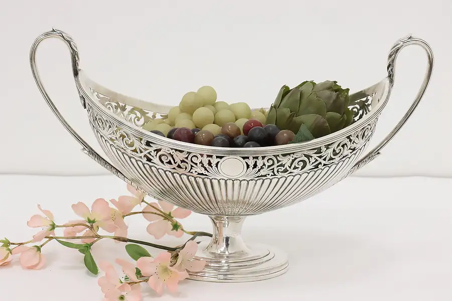 Main image of Classical Vintage Silverplate Centerpiece Fruit Basket