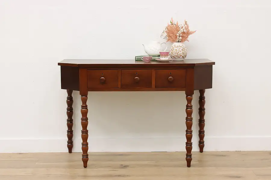 Main image of Sheraton Antique Carved Walnut Hall, Sofa or TV Console