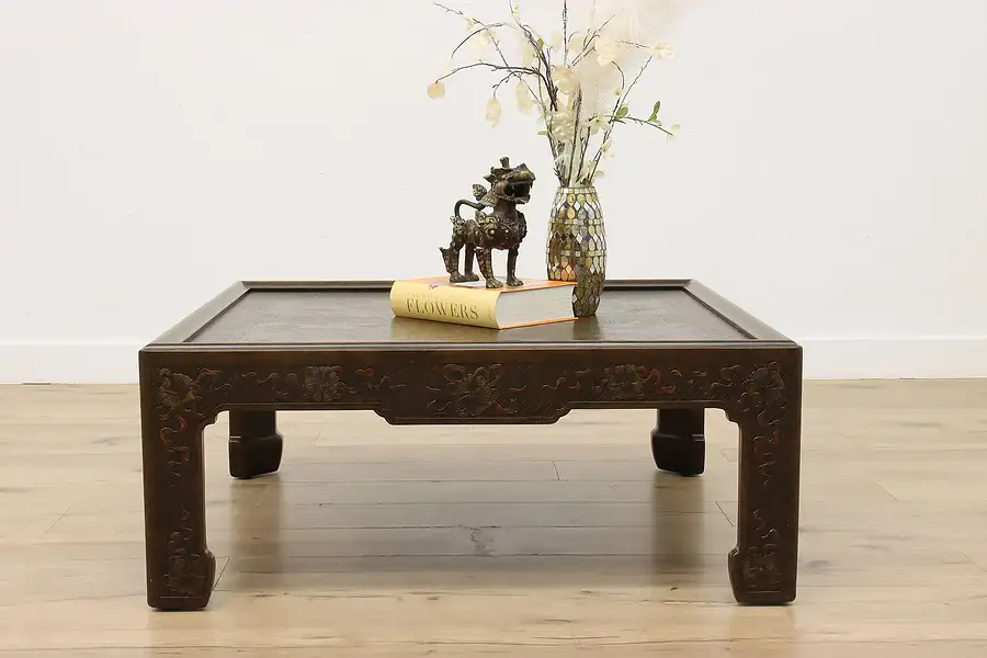 Main image of Chinoiserie Vintage Carved Coffee Table, Unicorn, Widdicomb