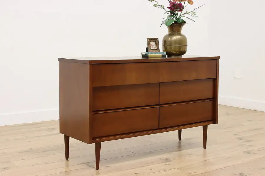 Main image of Midcentury Modern Vintage Walnut 60s Dresser or Chest, Ward