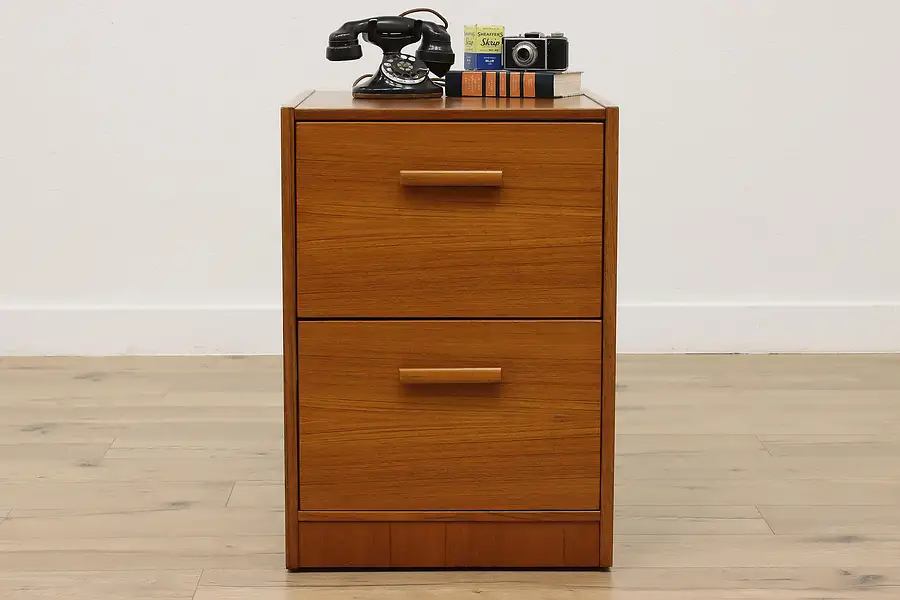 Main image of Midcentury Modern Vintage Teak Office File Cabinet, Vifa