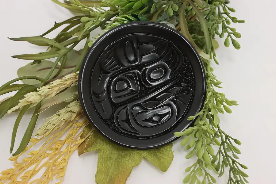 Main image of Native American Vintage Carved & Painted Decorative Dish