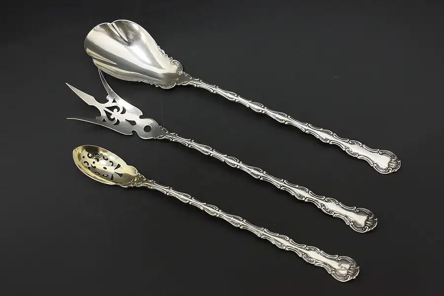 Main image of Set of 3 Antique Gorham Strasbourg Sterling Serving Pieces