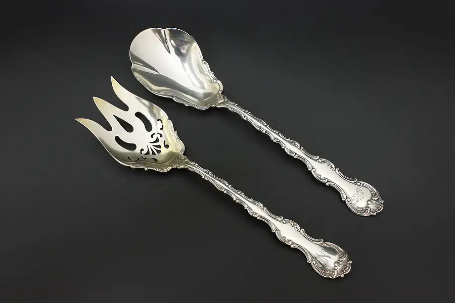 Main image of Gorham Strasbourg Sterling Silver Salad Serving Set Mono