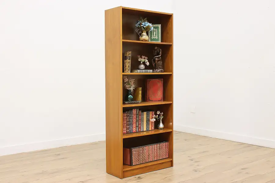 Main image of Midcentury Modern Vintage Teak Library Bookcase & Display