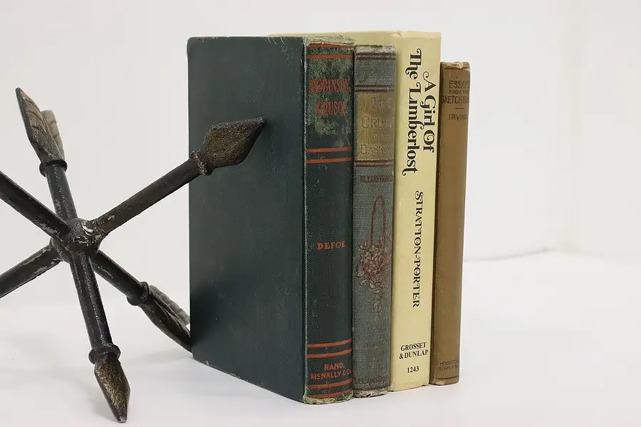 Main image of Set of 4 Antique Clothbound Books Robinson Crusoe Limberlost