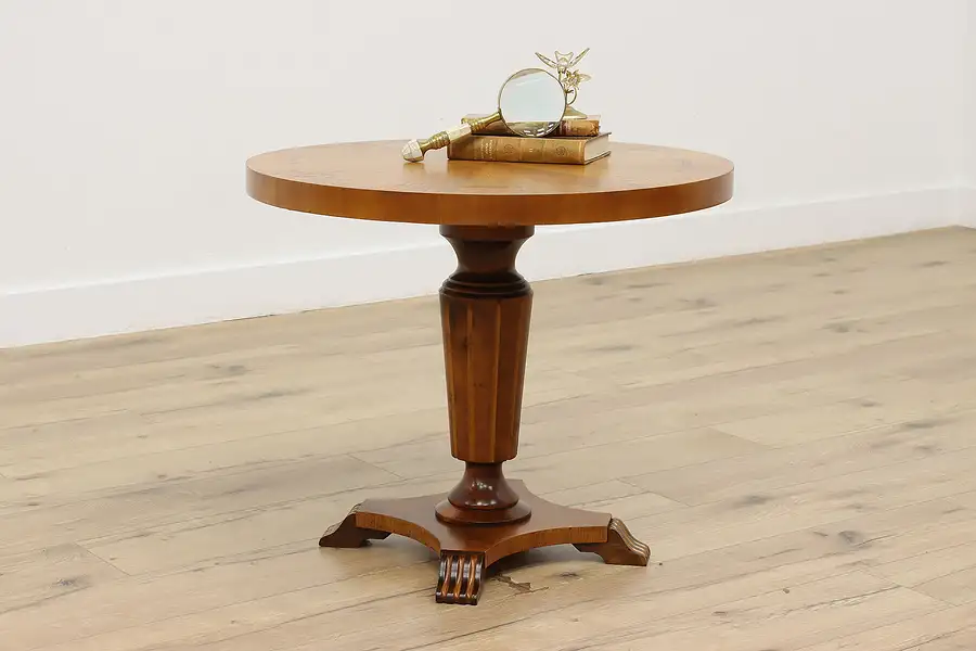 Main image of Art Deco Vintage Mahogany & Inlay Coffee or Chair Side Table