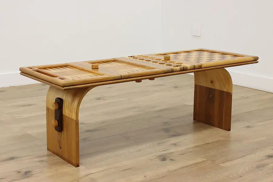 Main image of Convertible Coffee & Game Table Chess Backgammon, Levy