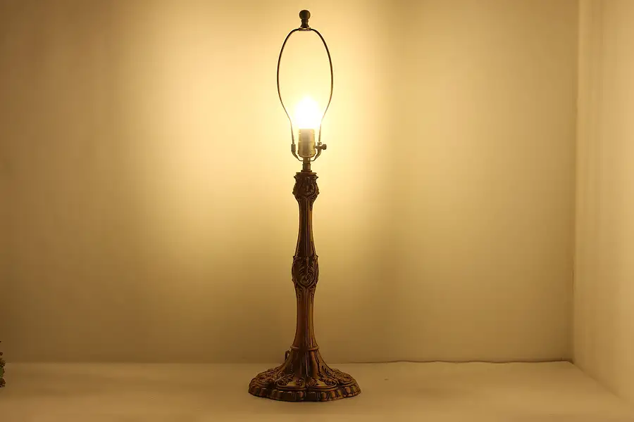 Main image of Victorian Design Gold Office Desk or Library Table Lamp