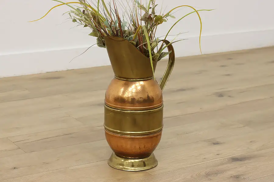 Main image of Farmhouse Antique Copper Brass Fireplace Coal Scuttle