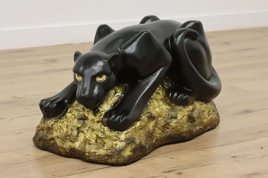 Main image of Crouching Panther Vintage Sculpture or Table Base