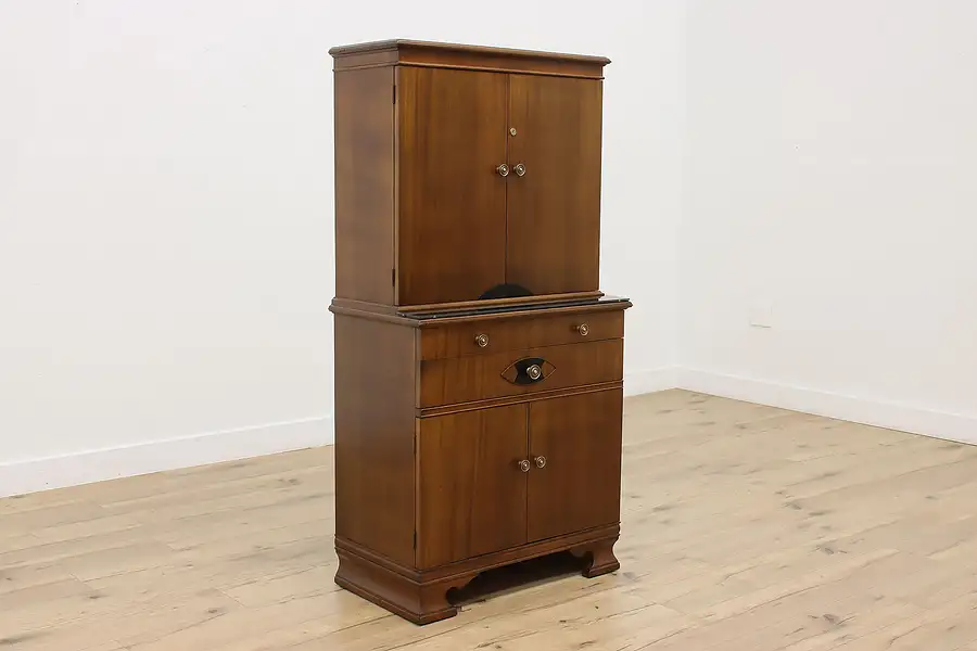 Main image of Art Deco Vintage Mahogany Medical Bath Cabinet, Hamilton