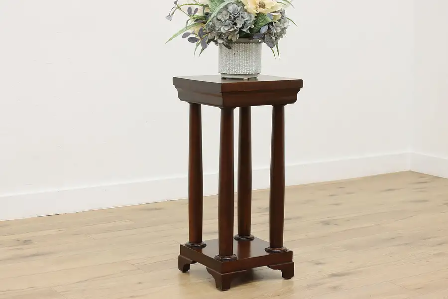 Main image of Mahogany Antique Plant Stand Sculpture Pedestal Orinoco