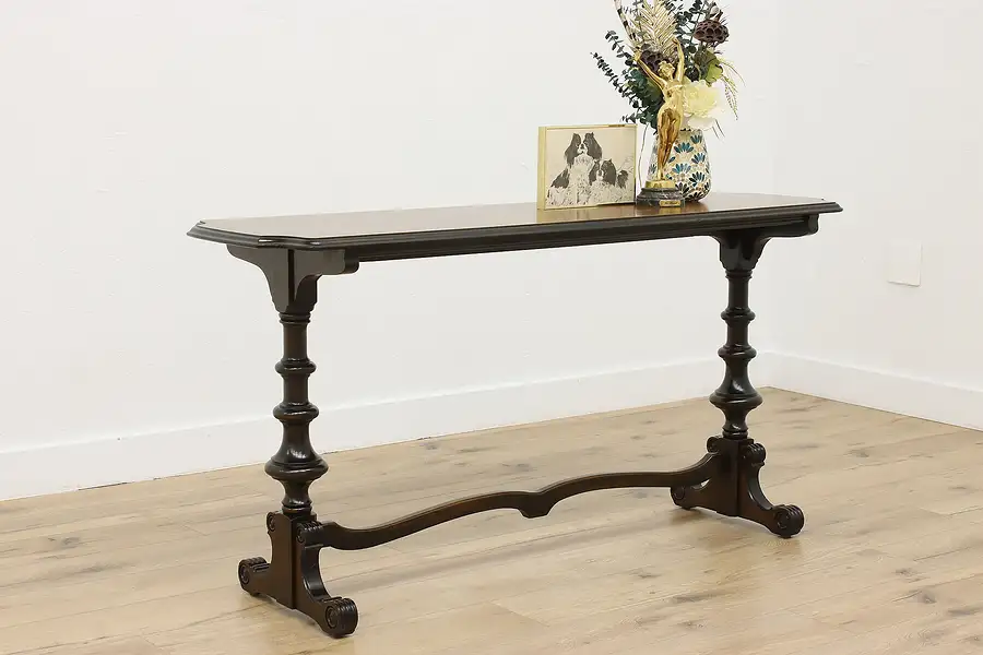 Main image of English Tudor Antique Mahogany Sofa Console Table Imperial