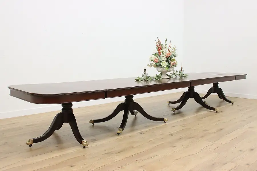 Main image of Georgian Design Antique 19' Mahogany Dining Banquet Table